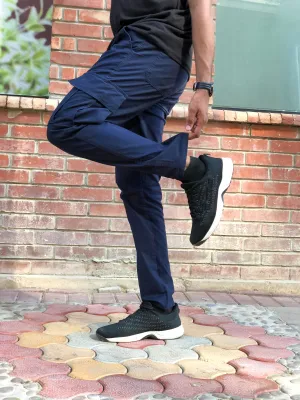 6-Pocket Navy Blue Cargo Pants