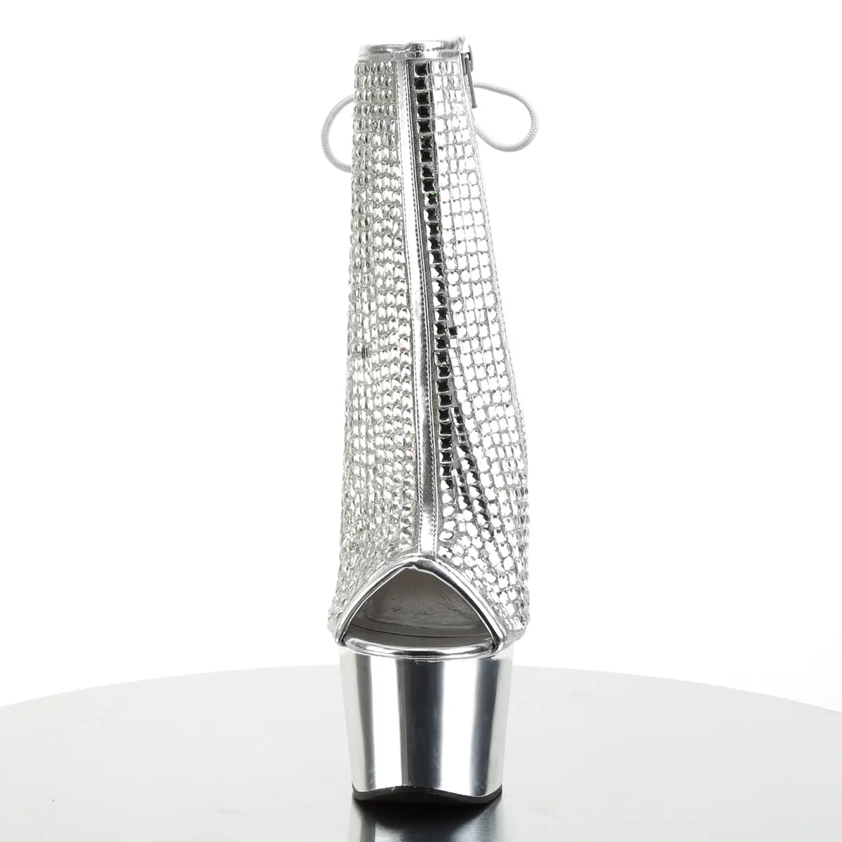 ADORE-1018DCS Pleaser Silver Sexy Platform Shoes (Pole Dancing Heels)