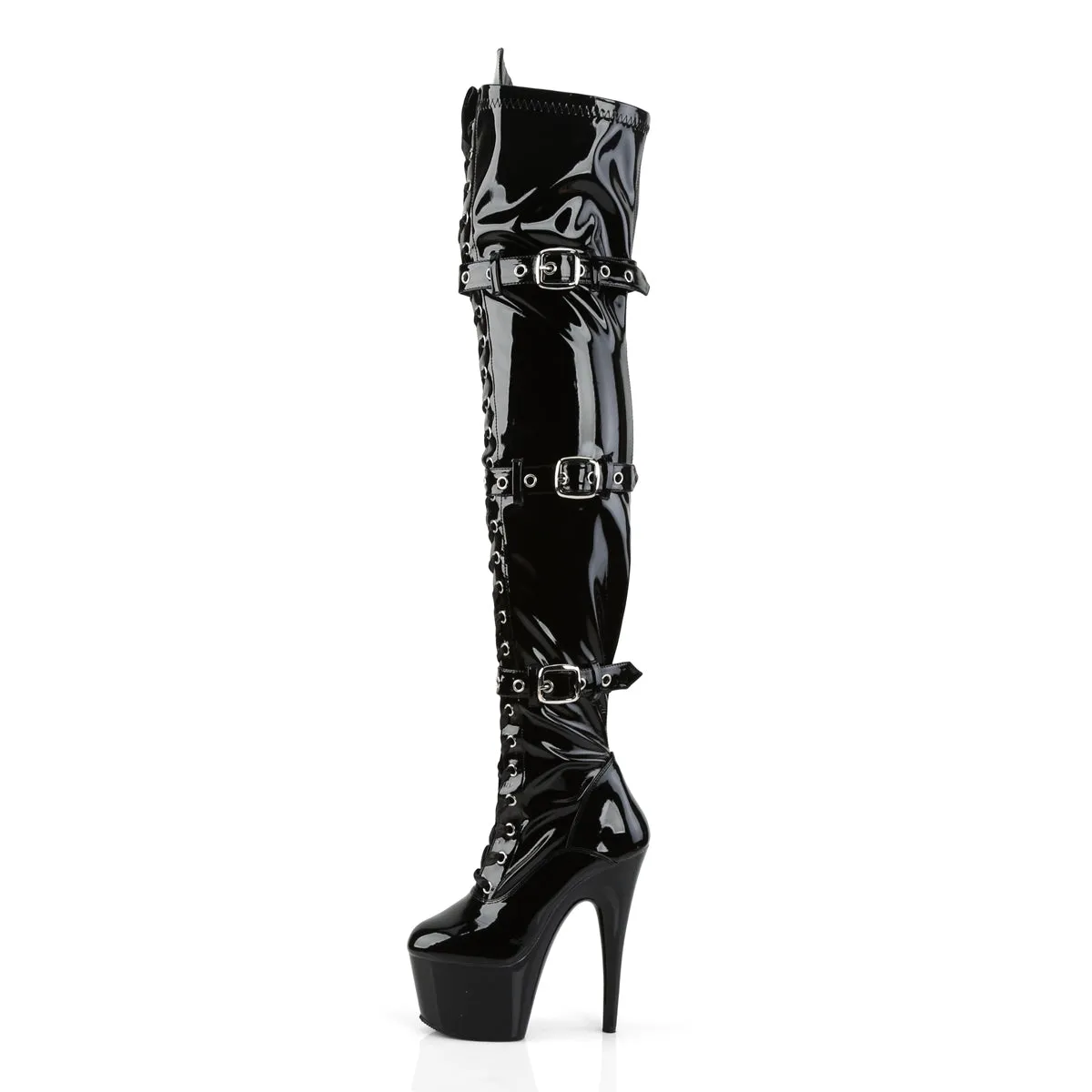 ADORE-3028 Pleaser Black Patent Sexy Platform Shoes (Pole Dancing Heels)