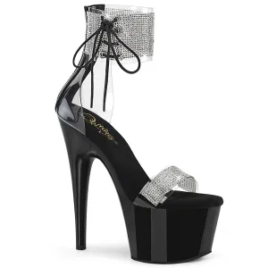 ADORE-727RS Pleaser Clear/Black Sexy Platform Shoes (Pole Dancing Heels)