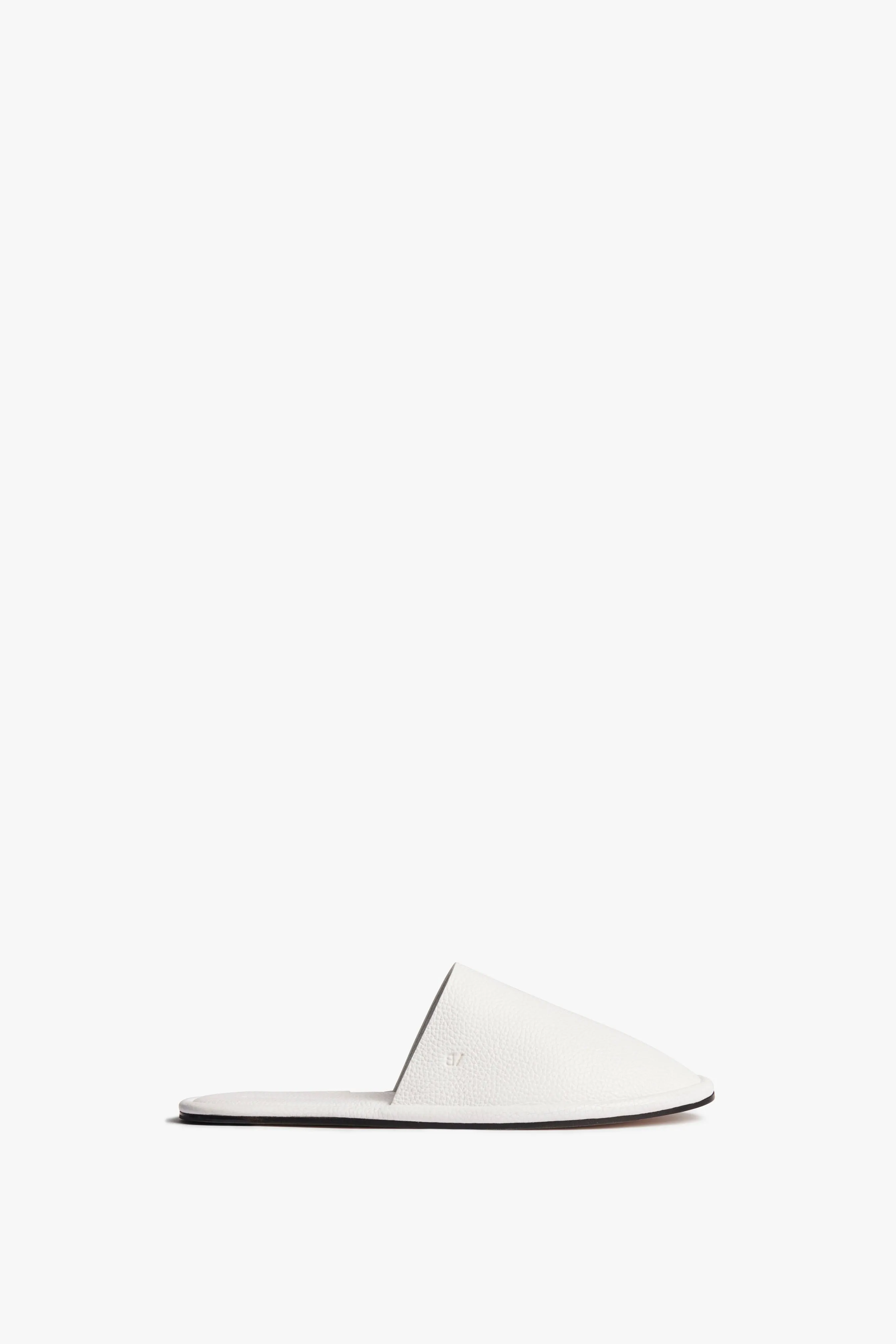 Amelia Leather Mule in White
