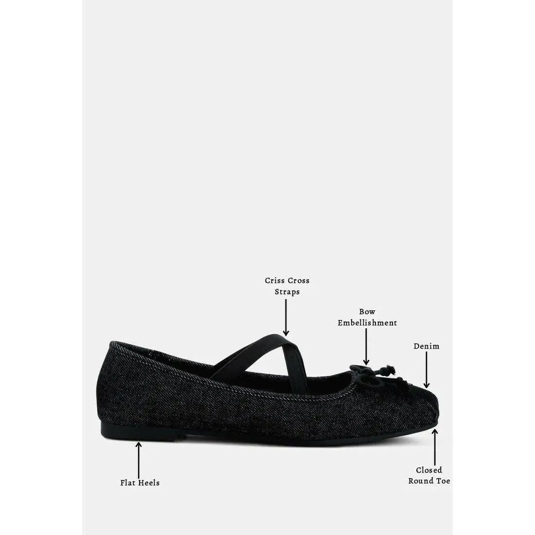 Arimer Criss Cross Strap Ballet Flats