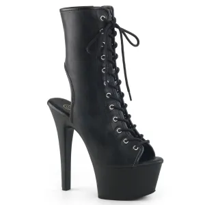 ASPIRE-1016 Pleaser Black Faux Leather Sexy Platform Shoes (Pole Dancing Heels)