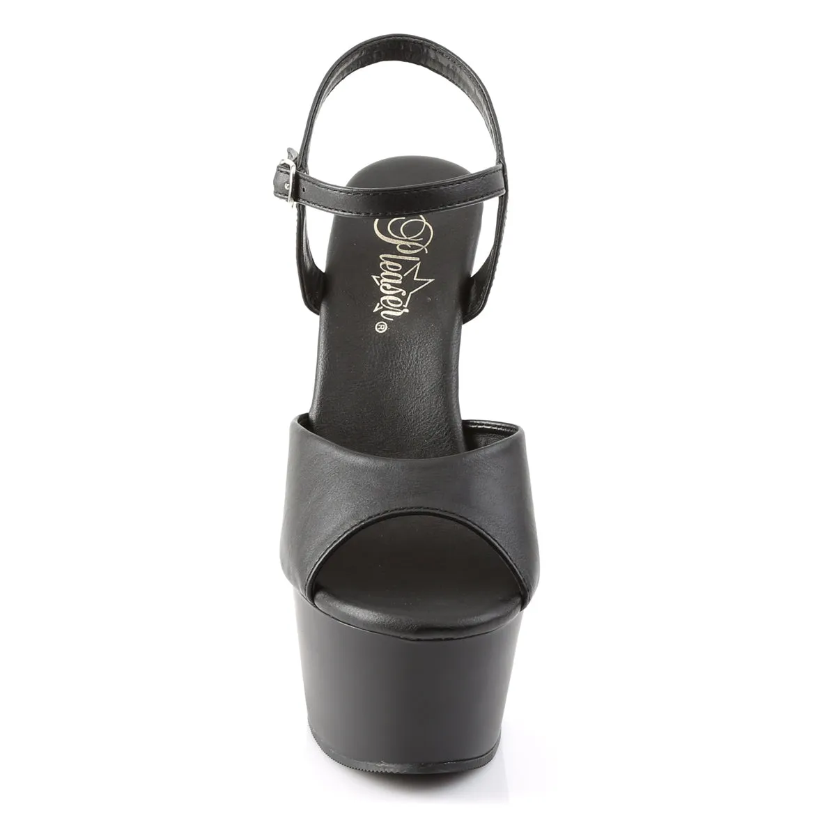 ASPIRE-609 Pleaser Black Faux Leather Sexy Platform Shoes (Pole Dancing Heels)