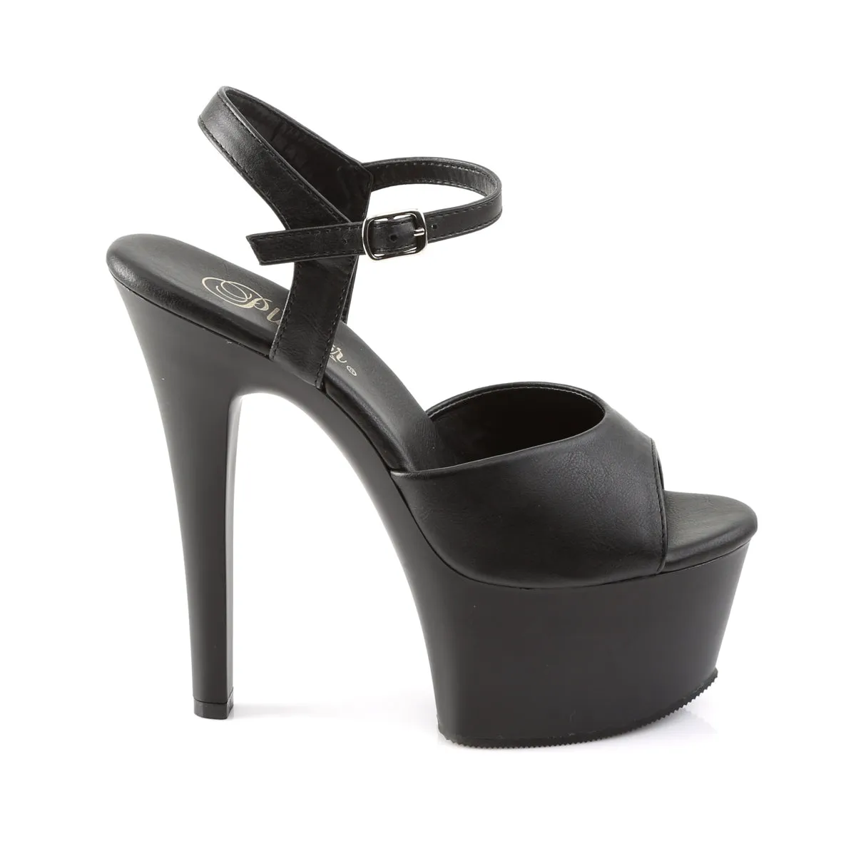 ASPIRE-609 Pleaser Black Faux Leather Sexy Platform Shoes (Pole Dancing Heels)