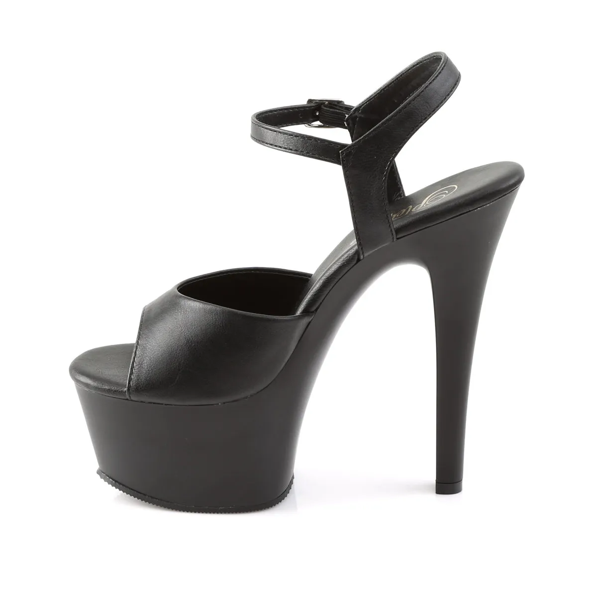ASPIRE-609 Pleaser Black Faux Leather Sexy Platform Shoes (Pole Dancing Heels)