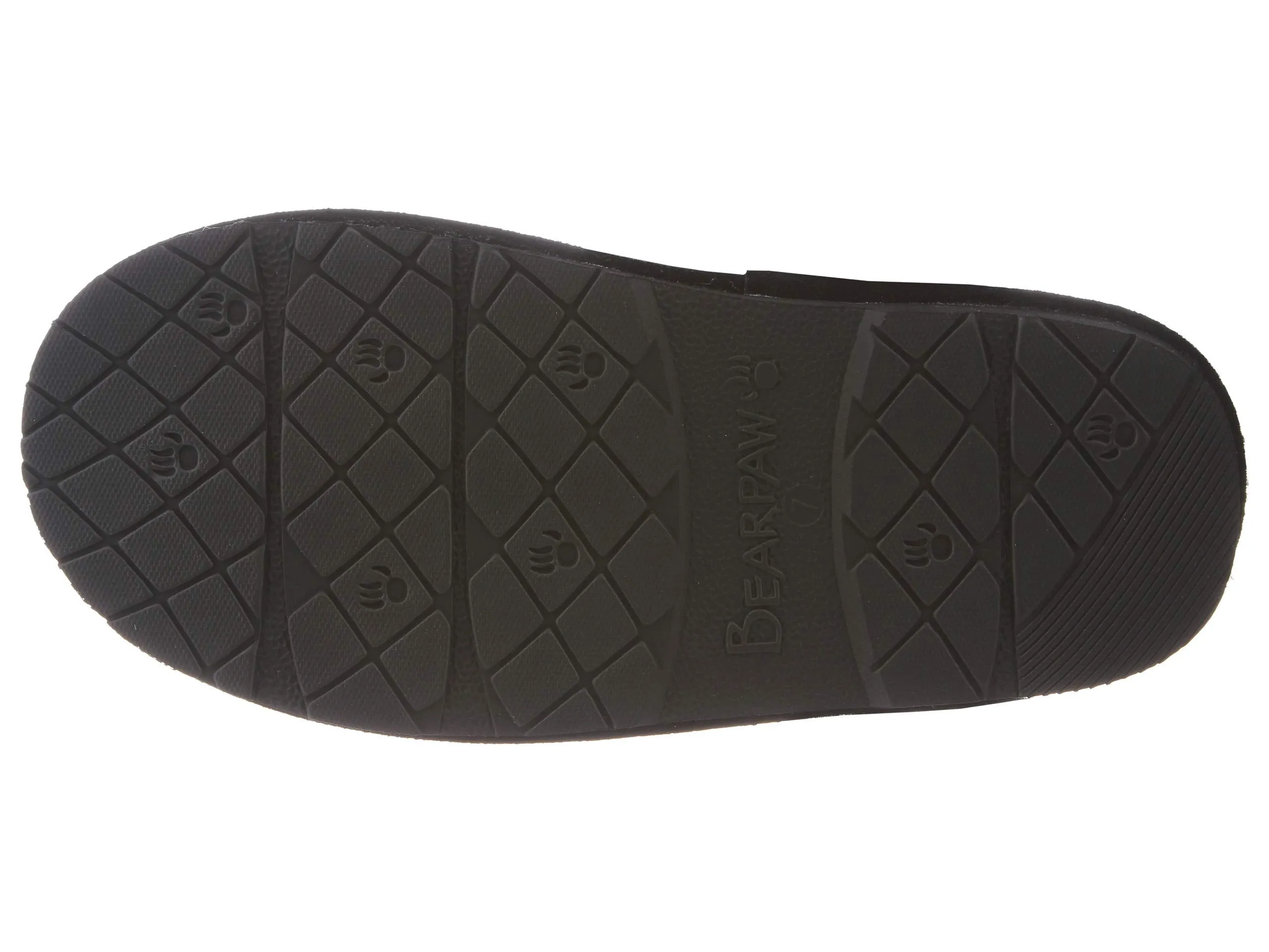 Bearpaw Women's Loki Ii Slide Slipper Black Suede Fur Lined Clog Mule Slipper
