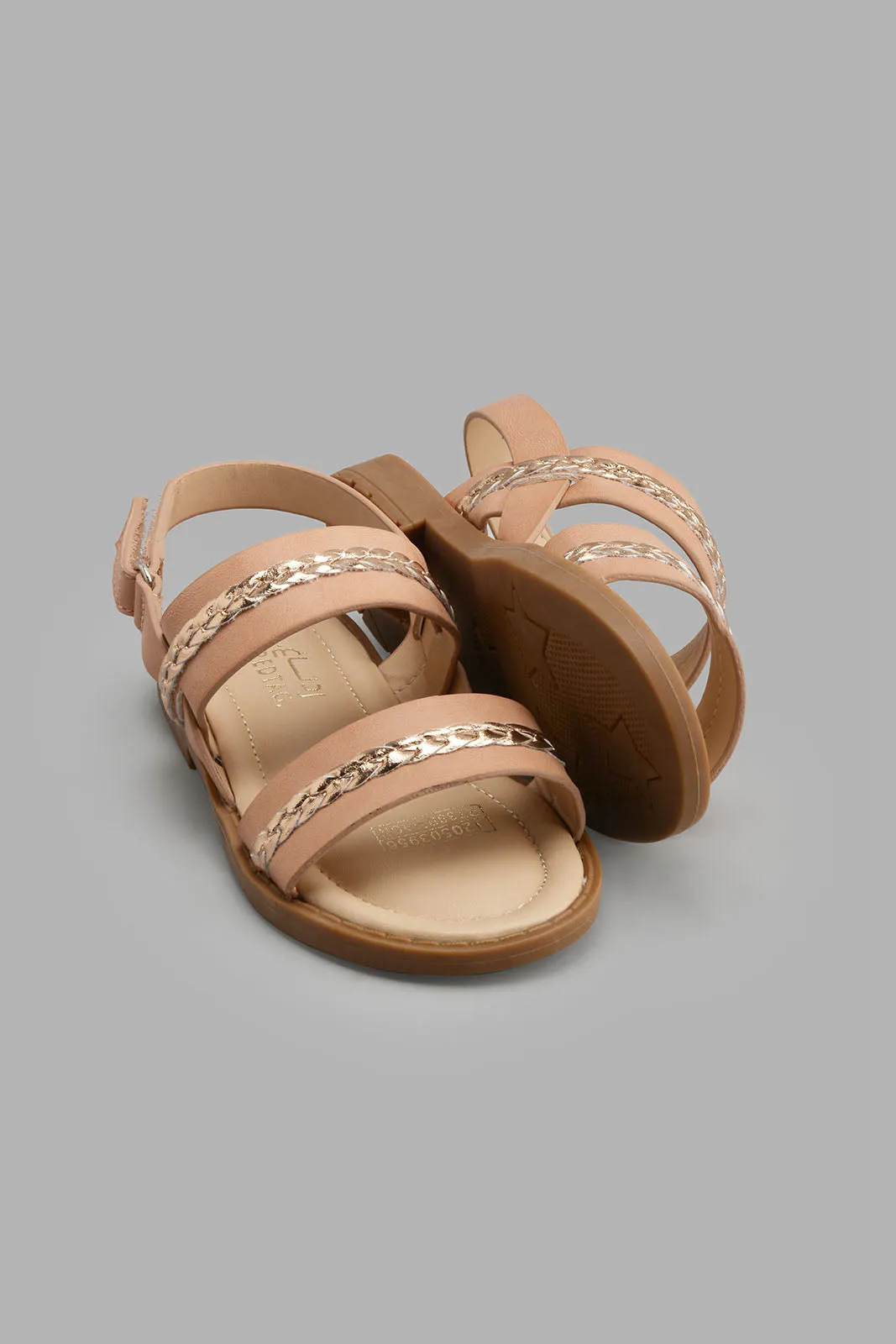 Beige Braided Strap Sandal