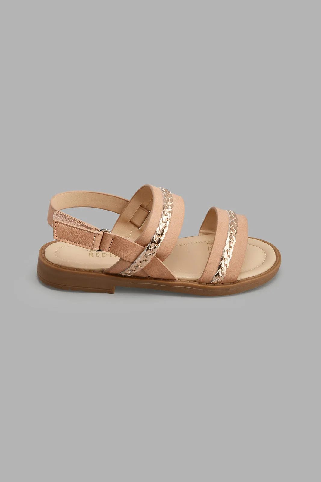 Beige Braided Strap Sandal