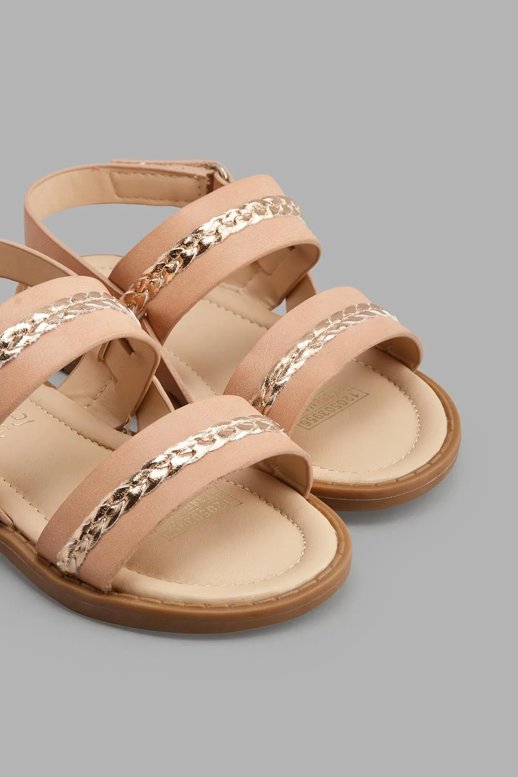 Beige Braided Strap Sandal