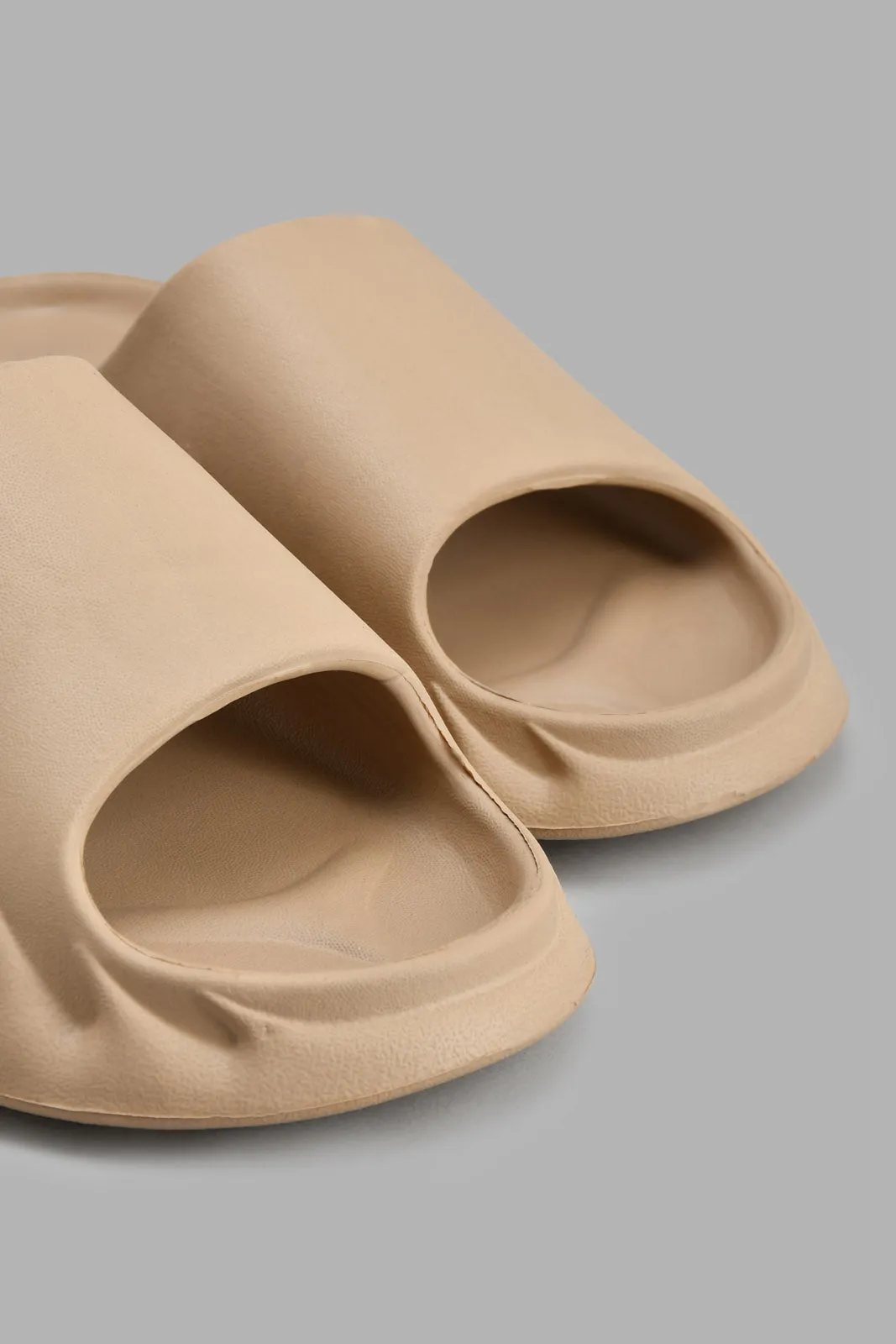 Beige Plain Slide