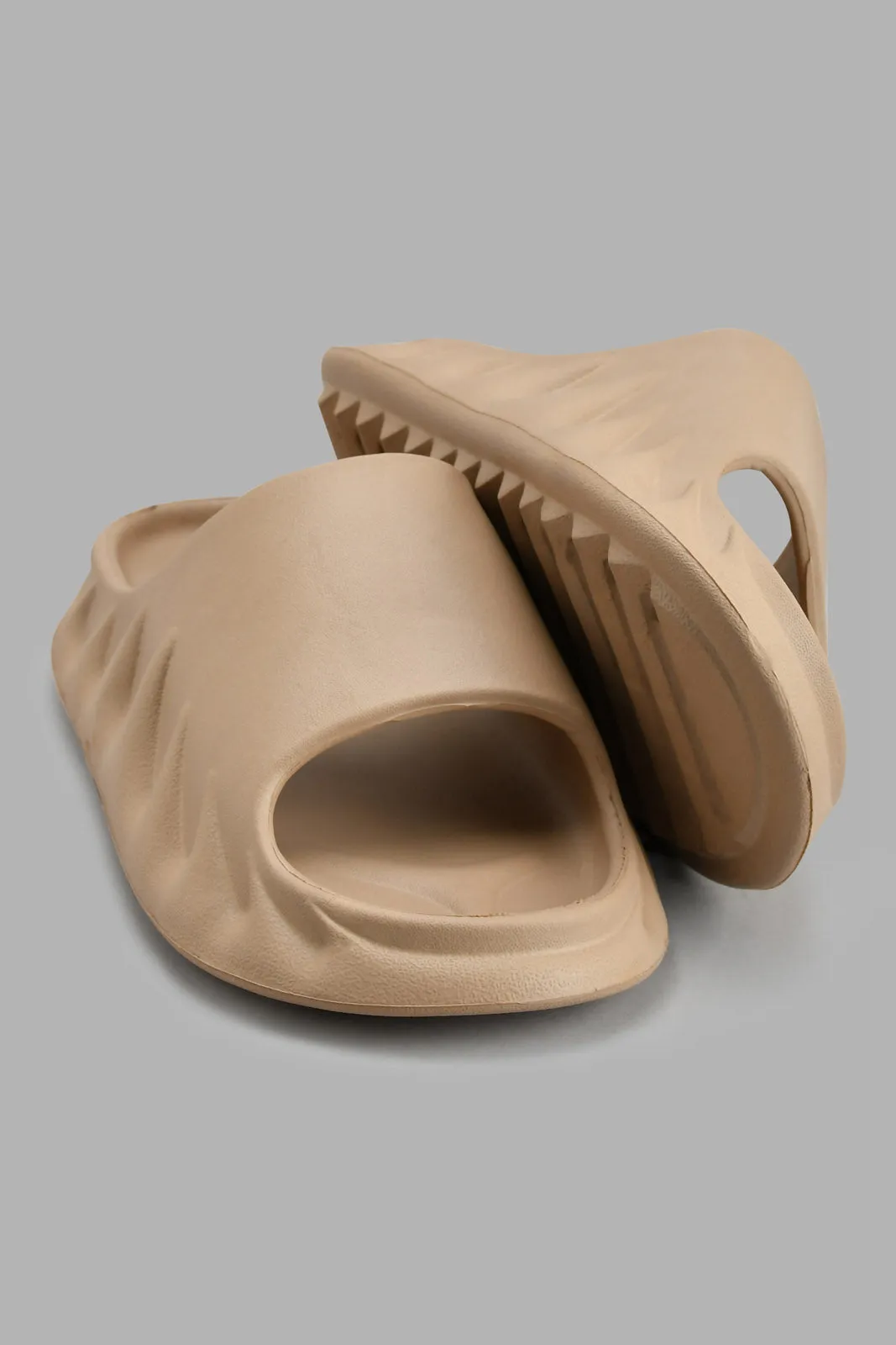 Beige Plain Slide