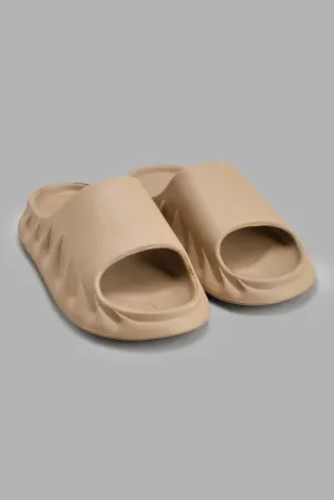 Beige Plain Slide