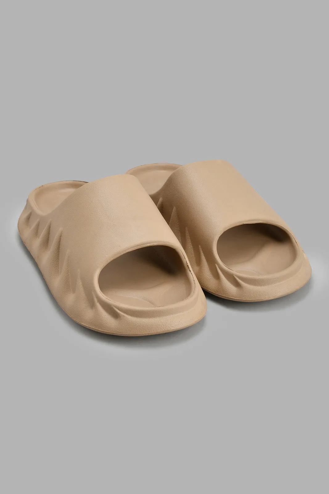 Beige Plain Slide