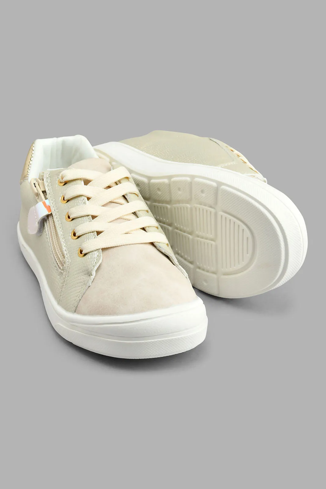 Beige Shimmery Sneaker