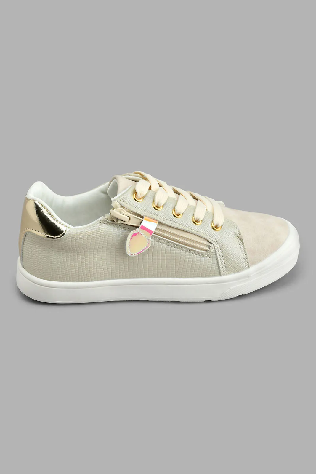 Beige Shimmery Sneaker
