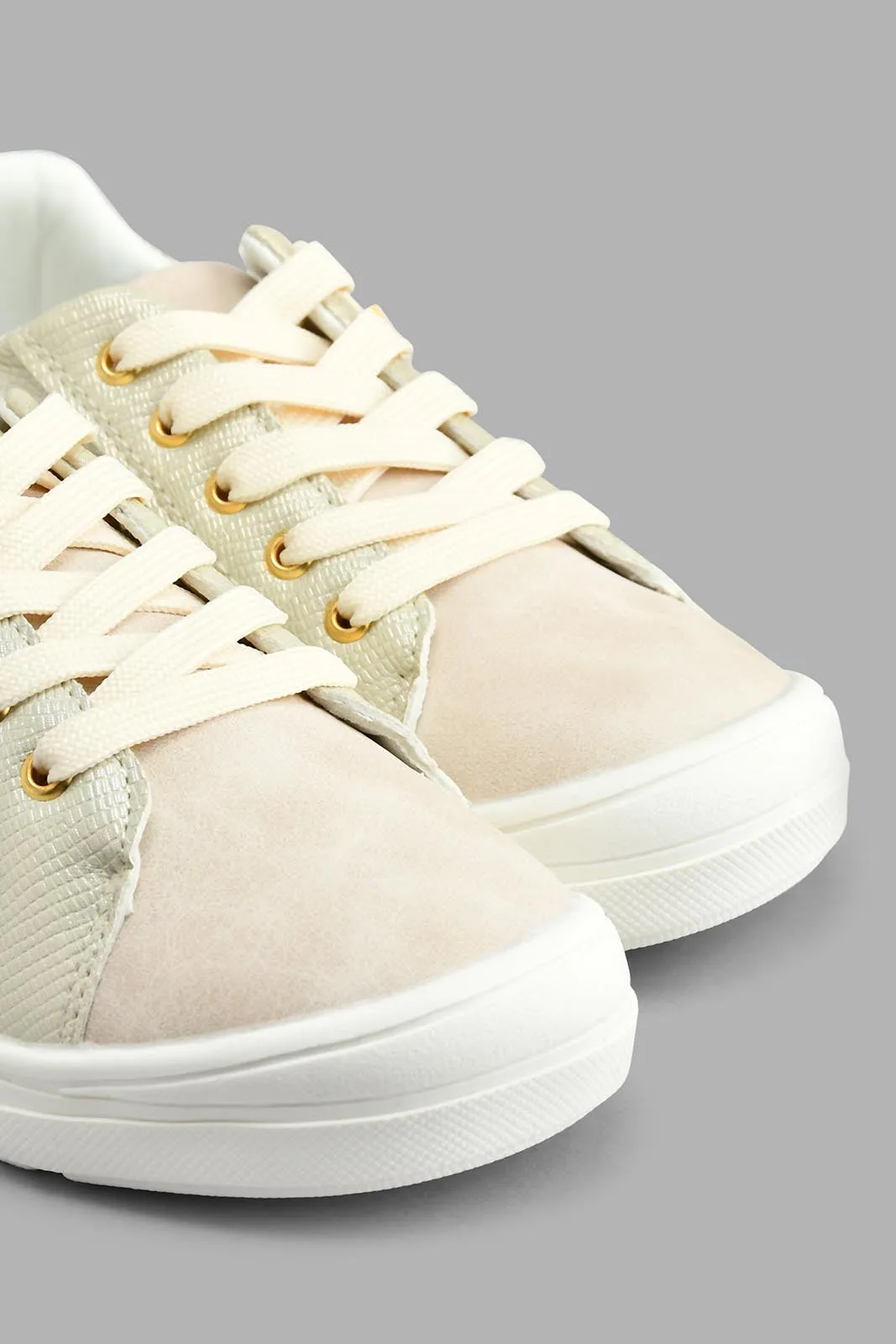 Beige Shimmery Sneaker