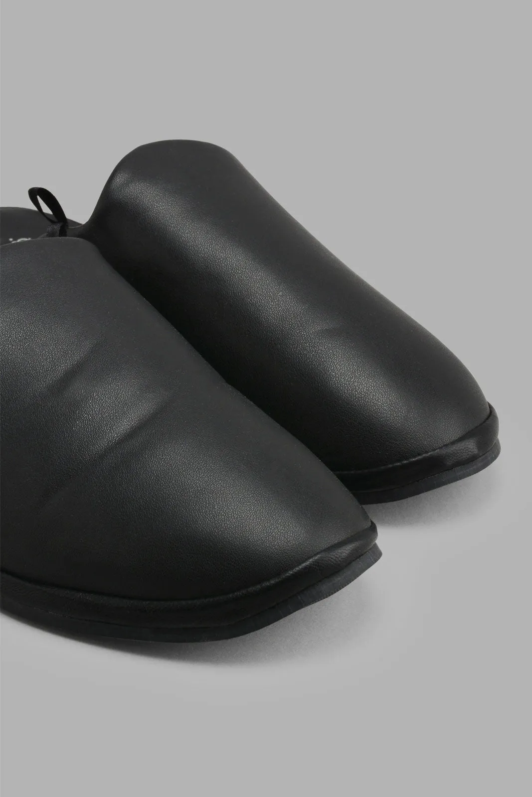 Black Textured Mule