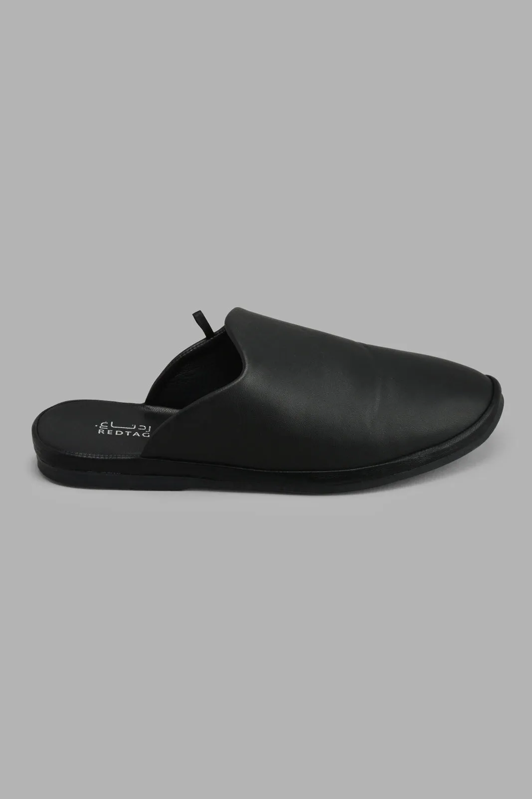 Black Textured Mule