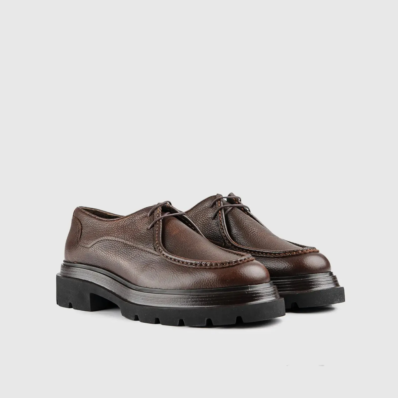 Chunky Sole Oxfords Brown 4809