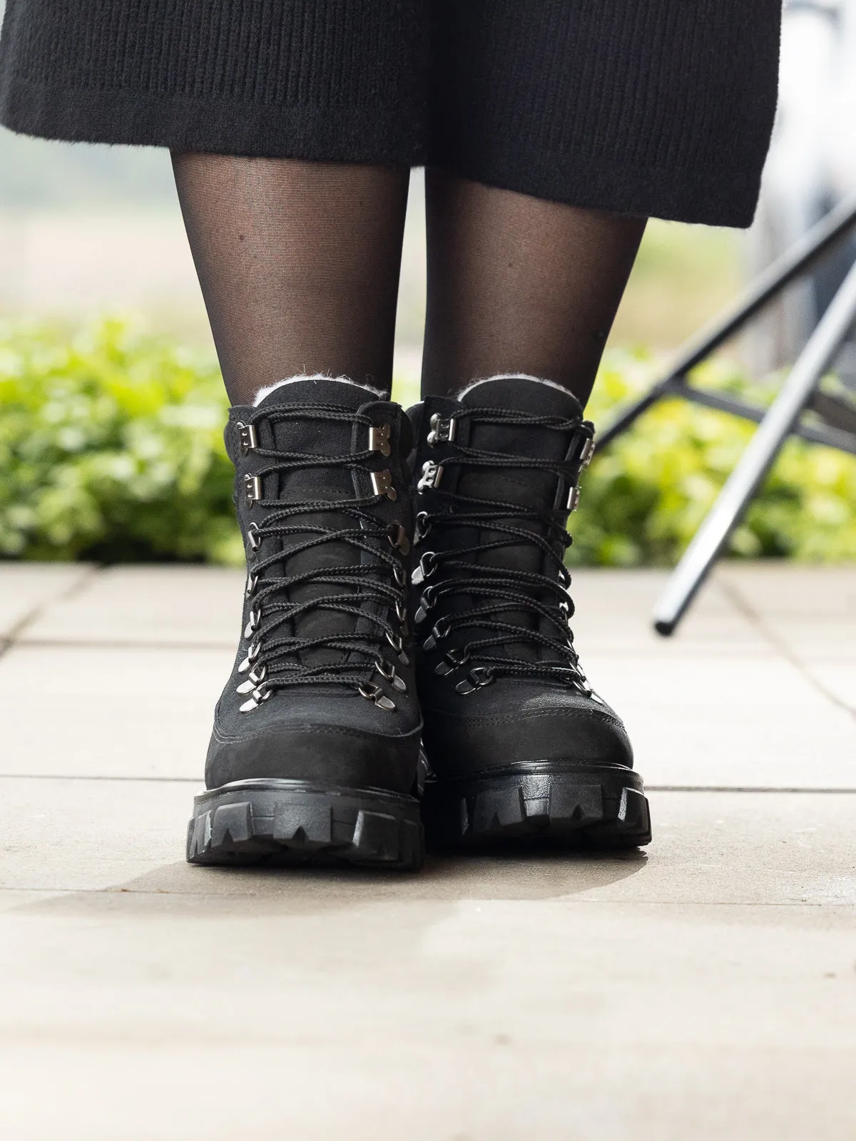 Combat Leather Boot - Warm Black