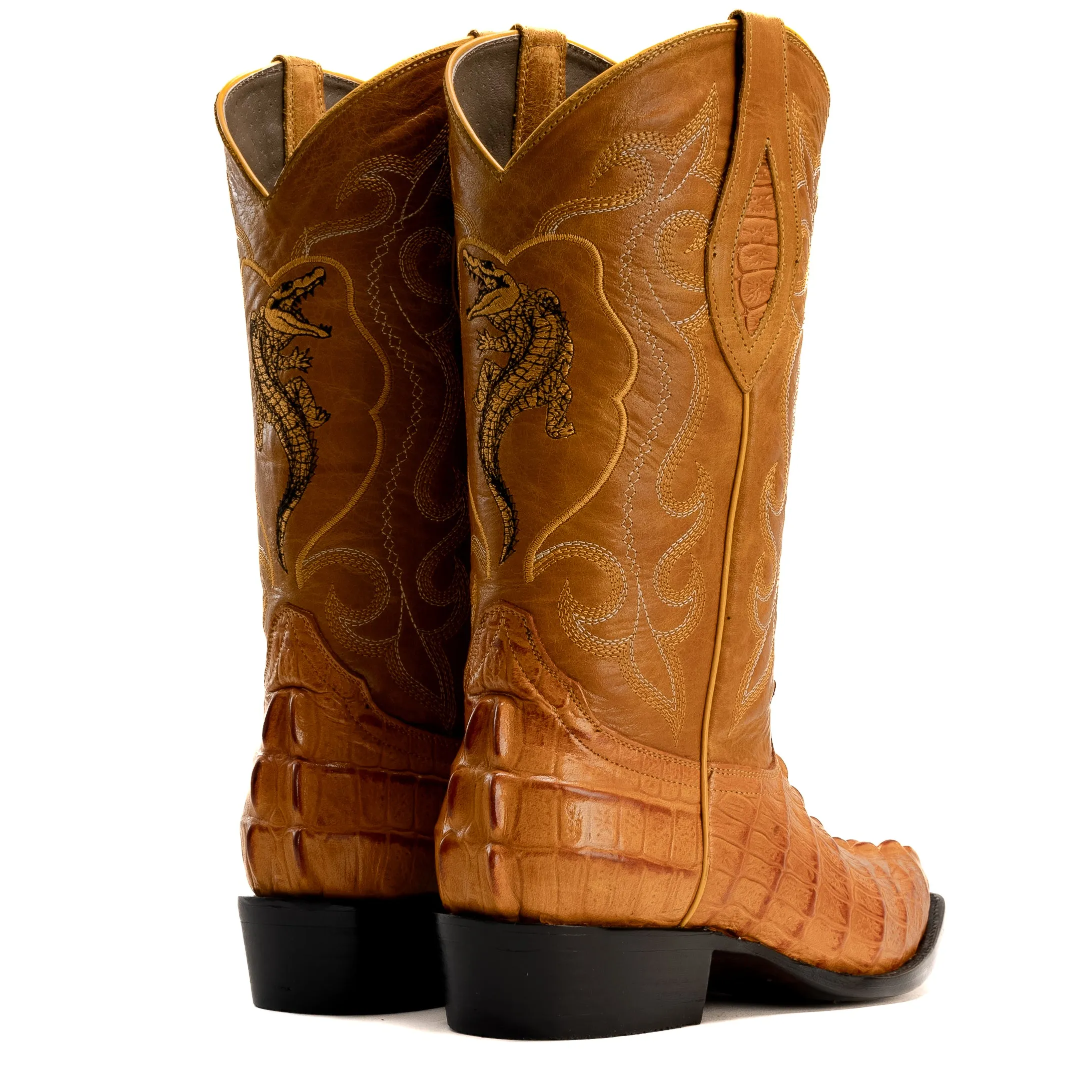 Combo JB904 Buttercup Combo Men's Western Boots: J Toe Cowboy boots in Genuine Leather 004 Butter Belt