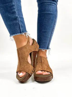 Corky's Brown Suede Croco Volta II Wedges FINAL SALE