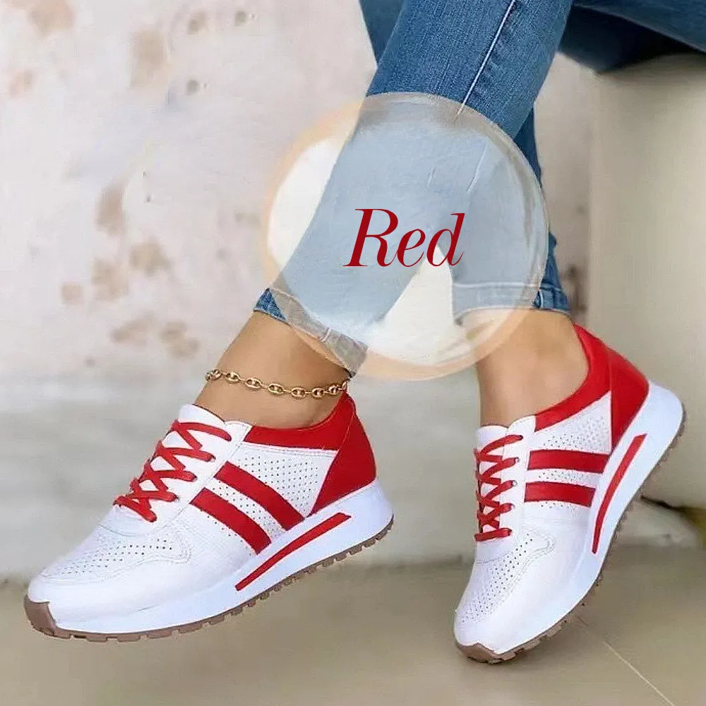 Cuzcare Sporty Orthopedic Shoes Women Breathable Striped Cushioned Sneakers Trendy