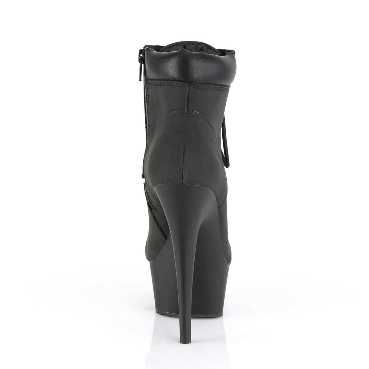 DELIGHT-600TL-02 Pleaser Black Nubuck Sexy Platform Shoes (Pole Dancing Heels)