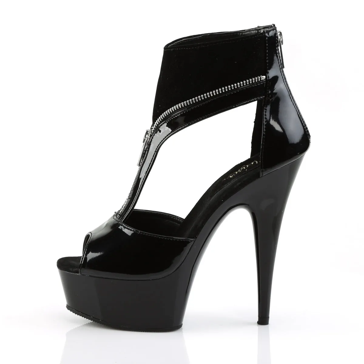 DELIGHT-690 Pleaser Black Sexy Platform Shoes (Pole Dancing Heels)