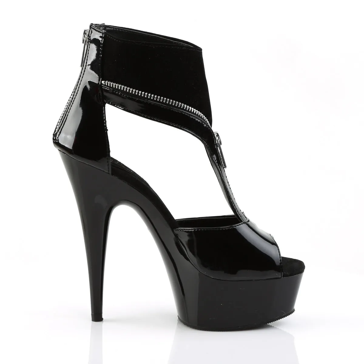 DELIGHT-690 Pleaser Black Sexy Platform Shoes (Pole Dancing Heels)