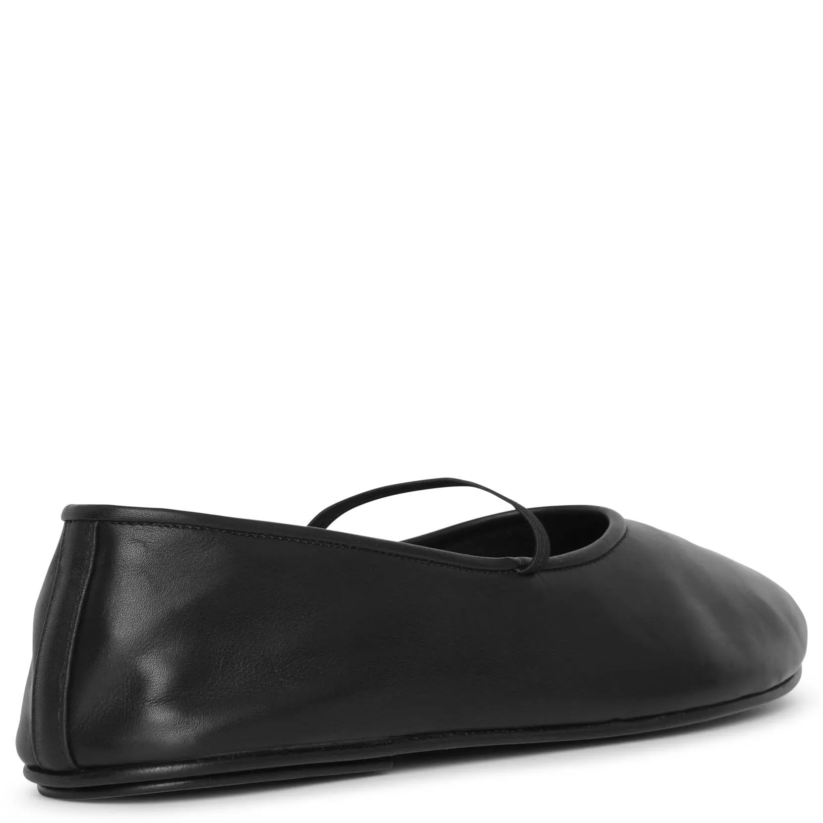 Elastic ballet black nappa slippers