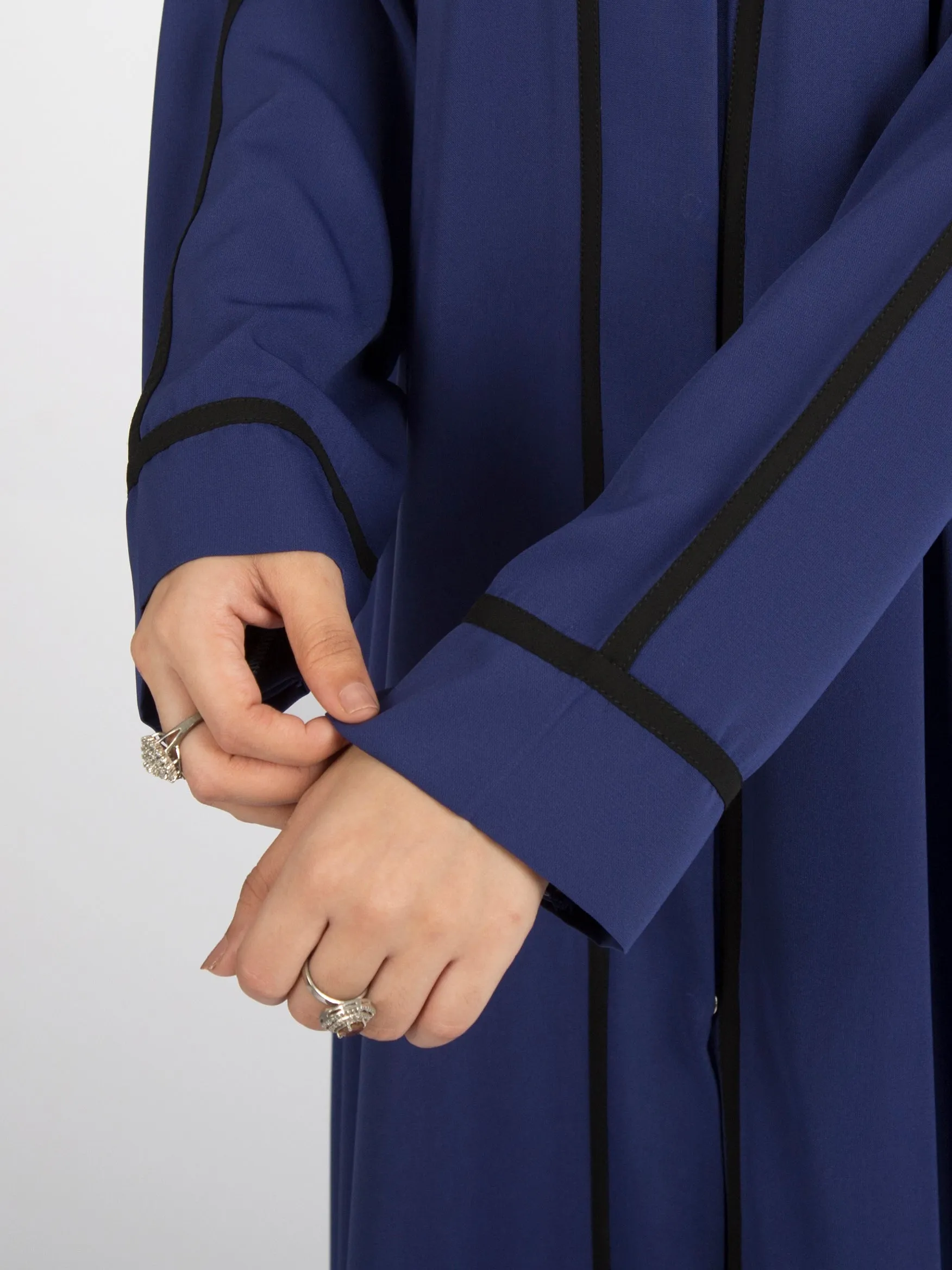 Electric Blue with Black Lines