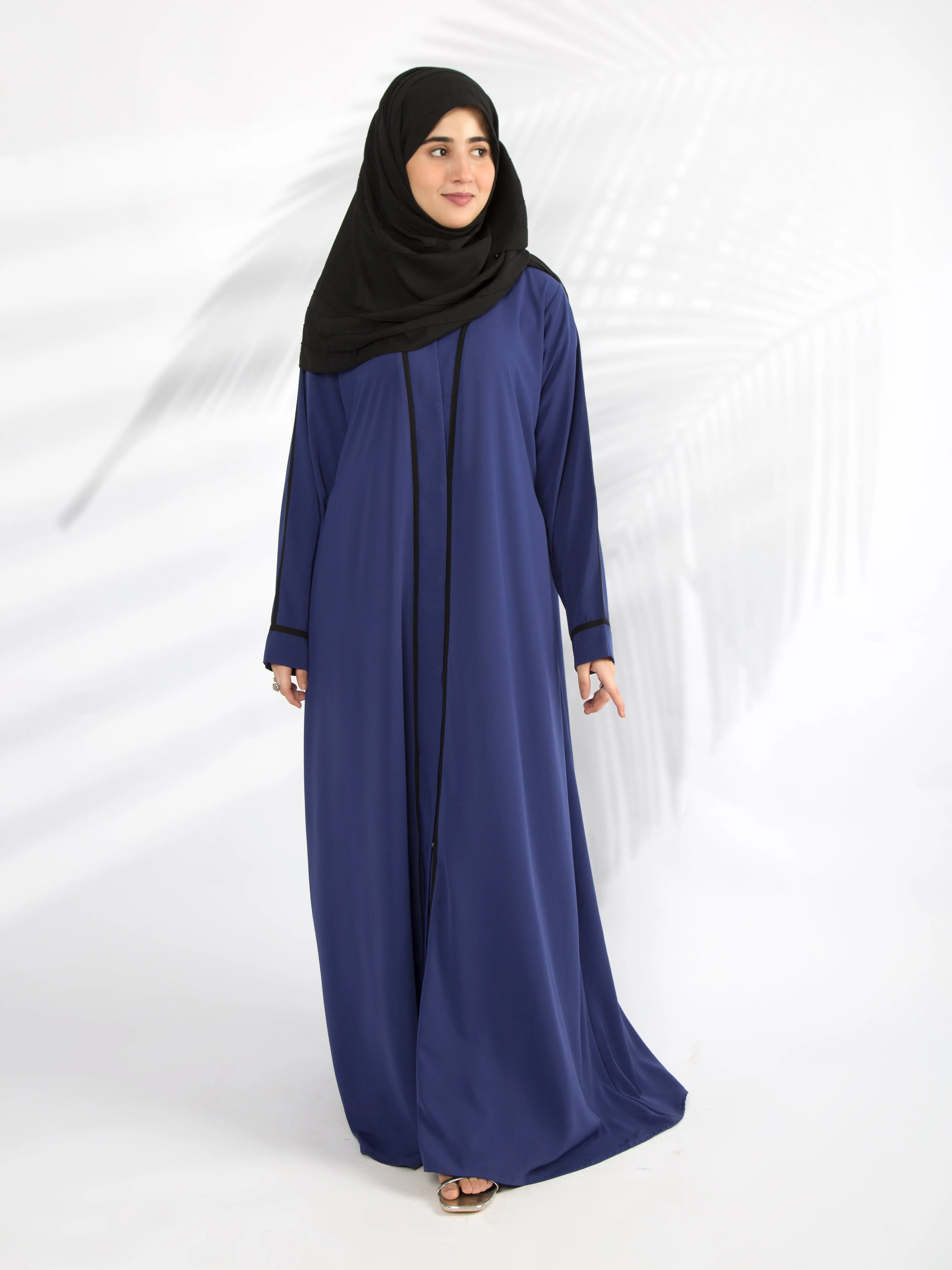 Electric Blue with Black Lines