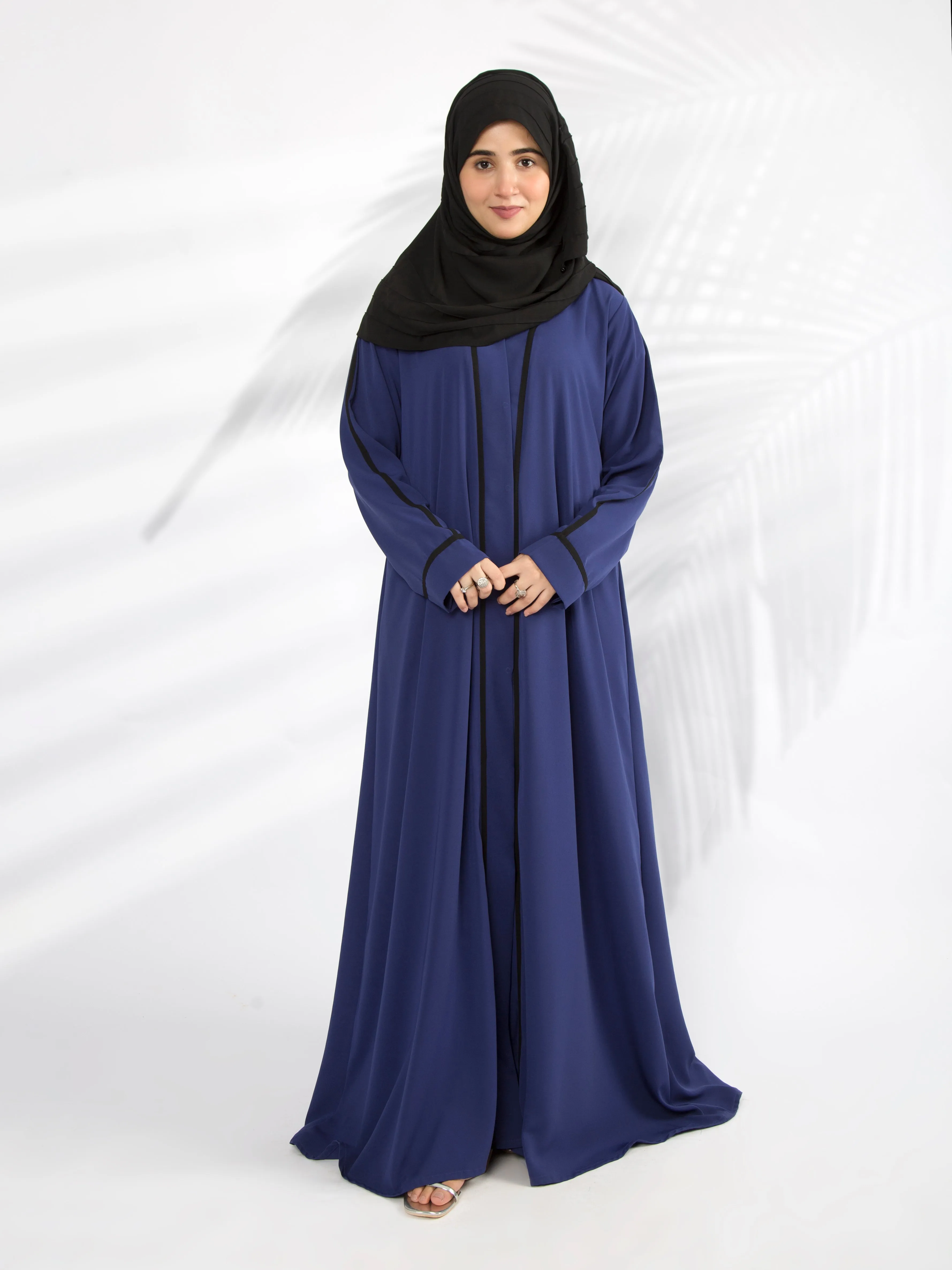 Electric Blue with Black Lines