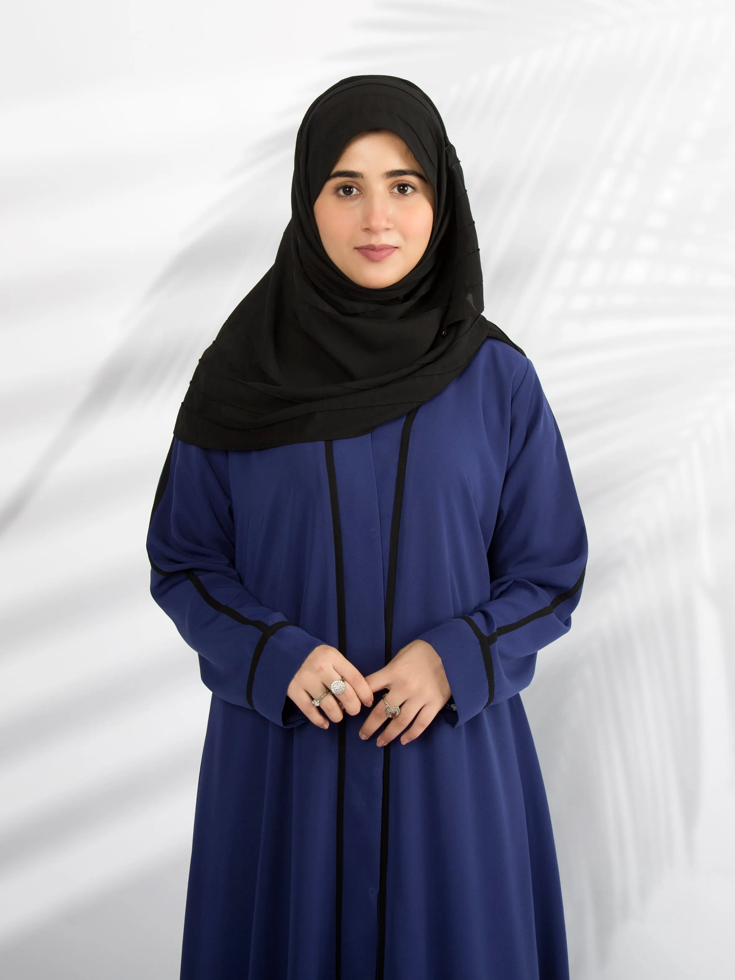 Electric Blue with Black Lines