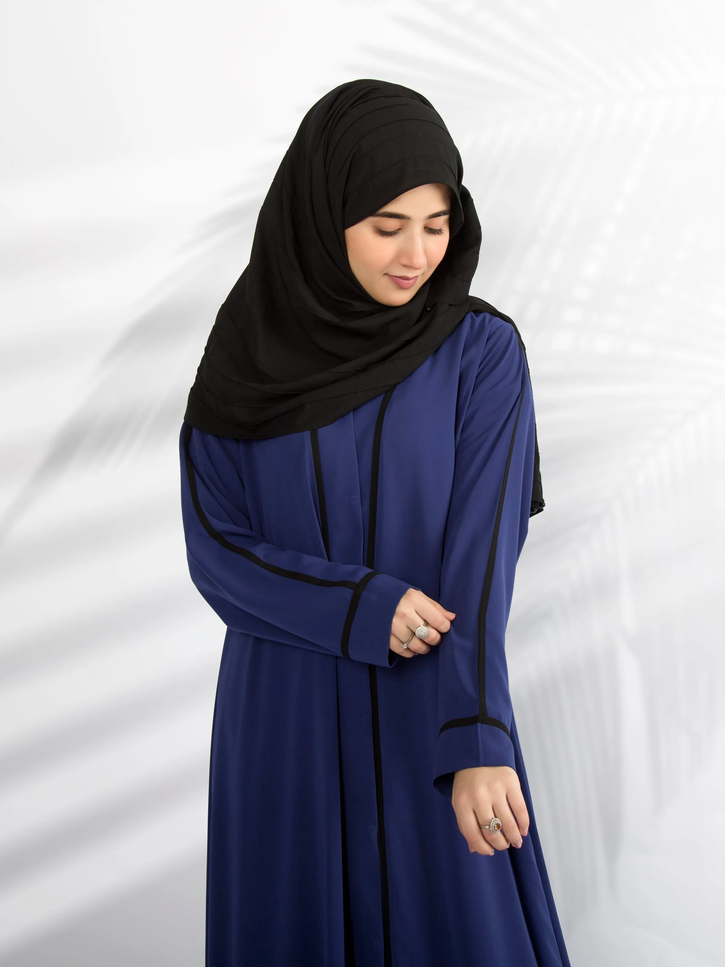 Electric Blue with Black Lines
