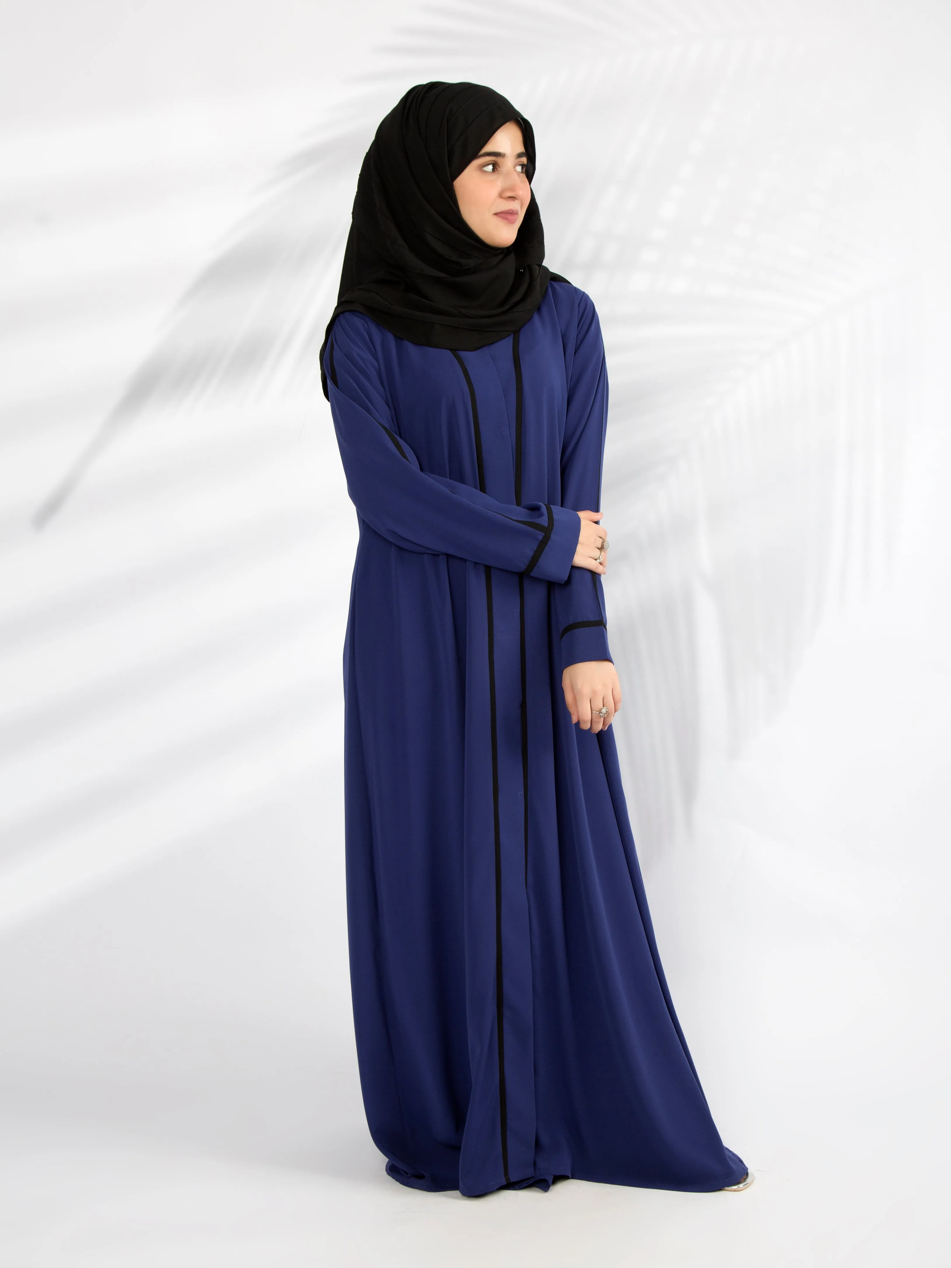 Electric Blue with Black Lines