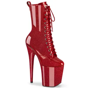 FLAMINGO-1040GP Pleaser Ruby Red Glitter Sexy Platform Shoes (Pole Dancing Heels)