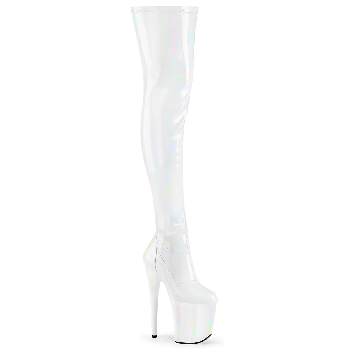FLAMINGO-3000HWR Pleaser White Sexy Platform Shoes (Pole Dancing Heels)