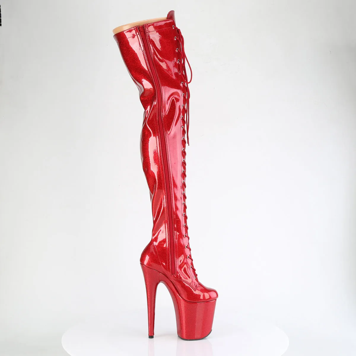 FLAMINGO-3020GP Pleaser Red Glitter Sexy Platform Shoes (Pole Dancing Heels)