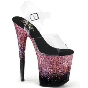FLAMINGO-808SS Pleaser Clear/Pink Sexy Platform Shoes (Pole Dancing Heels)