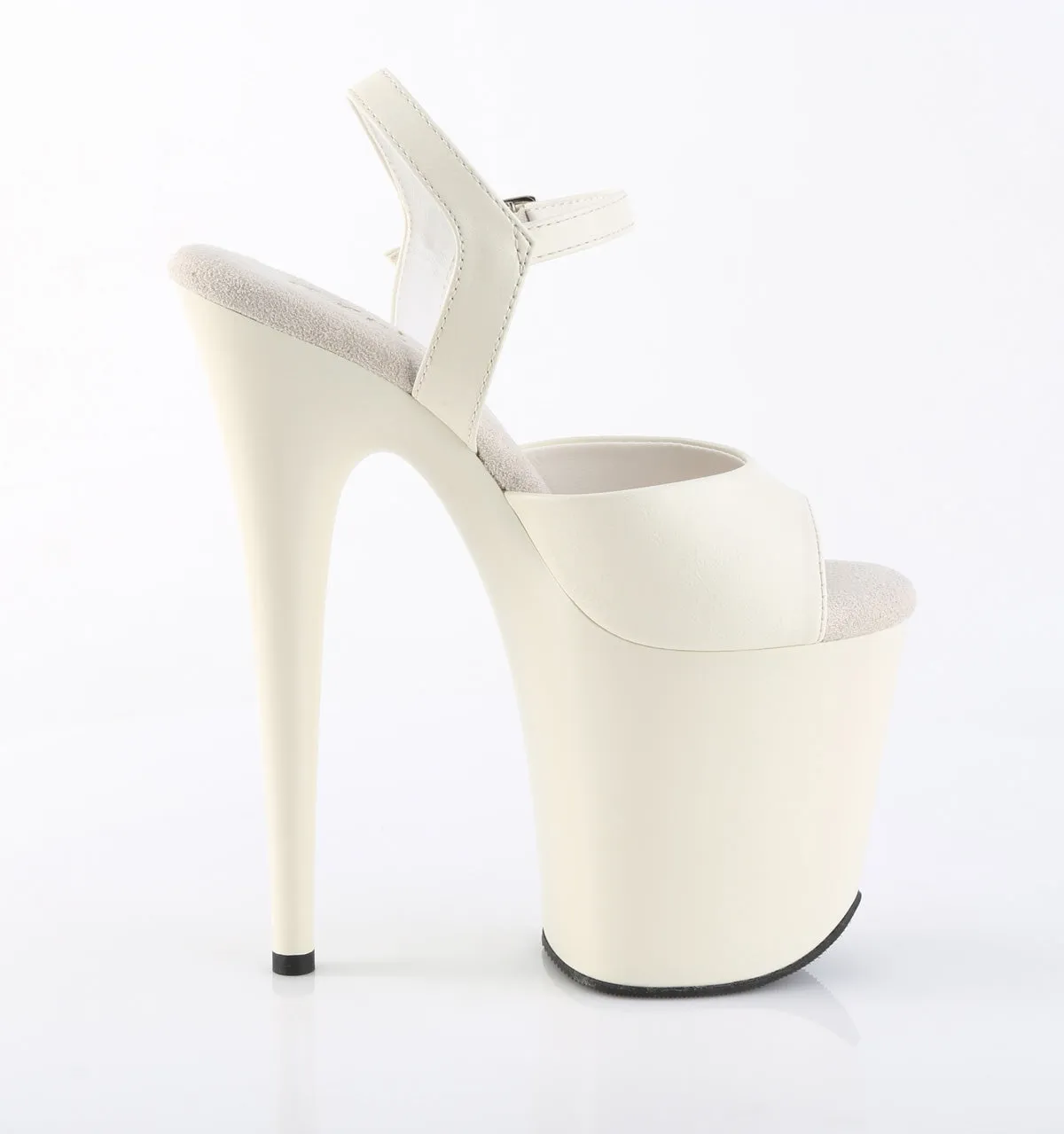FLAMINGO-809 Pleaser Off White Faux Leather Sexy Platform Shoes (Pole Dancing Heels)