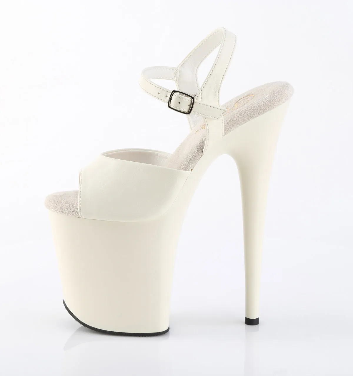 FLAMINGO-809 Pleaser Off White Faux Leather Sexy Platform Shoes (Pole Dancing Heels)