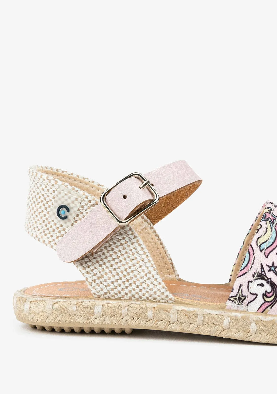 Girl's Print Unicorn Pink Espadrilles