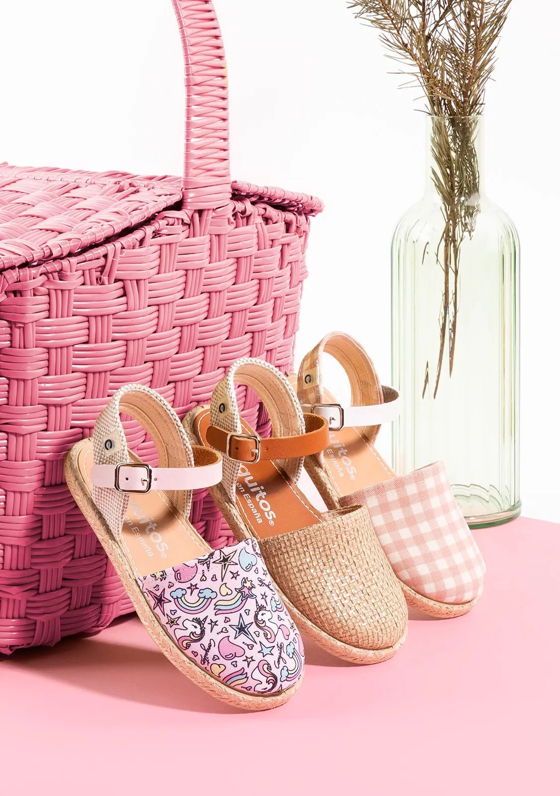 Girl's Print Unicorn Pink Espadrilles