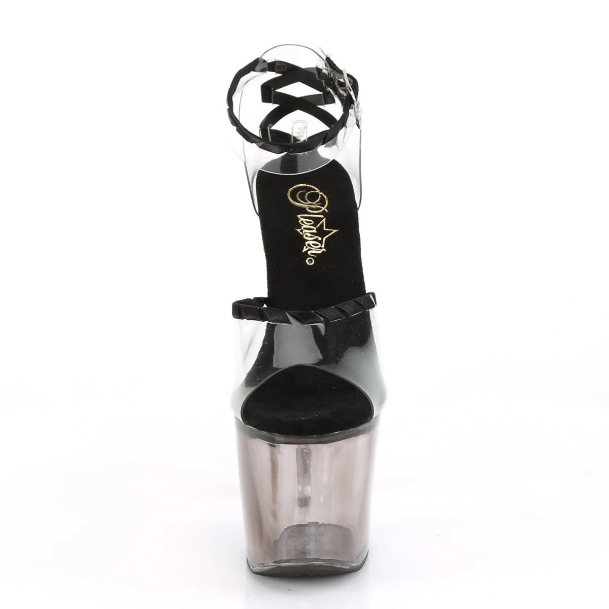 LOVESICK-712T Pleaser Clear/Black Sexy Platform Shoes (Pole Dancing Heels)