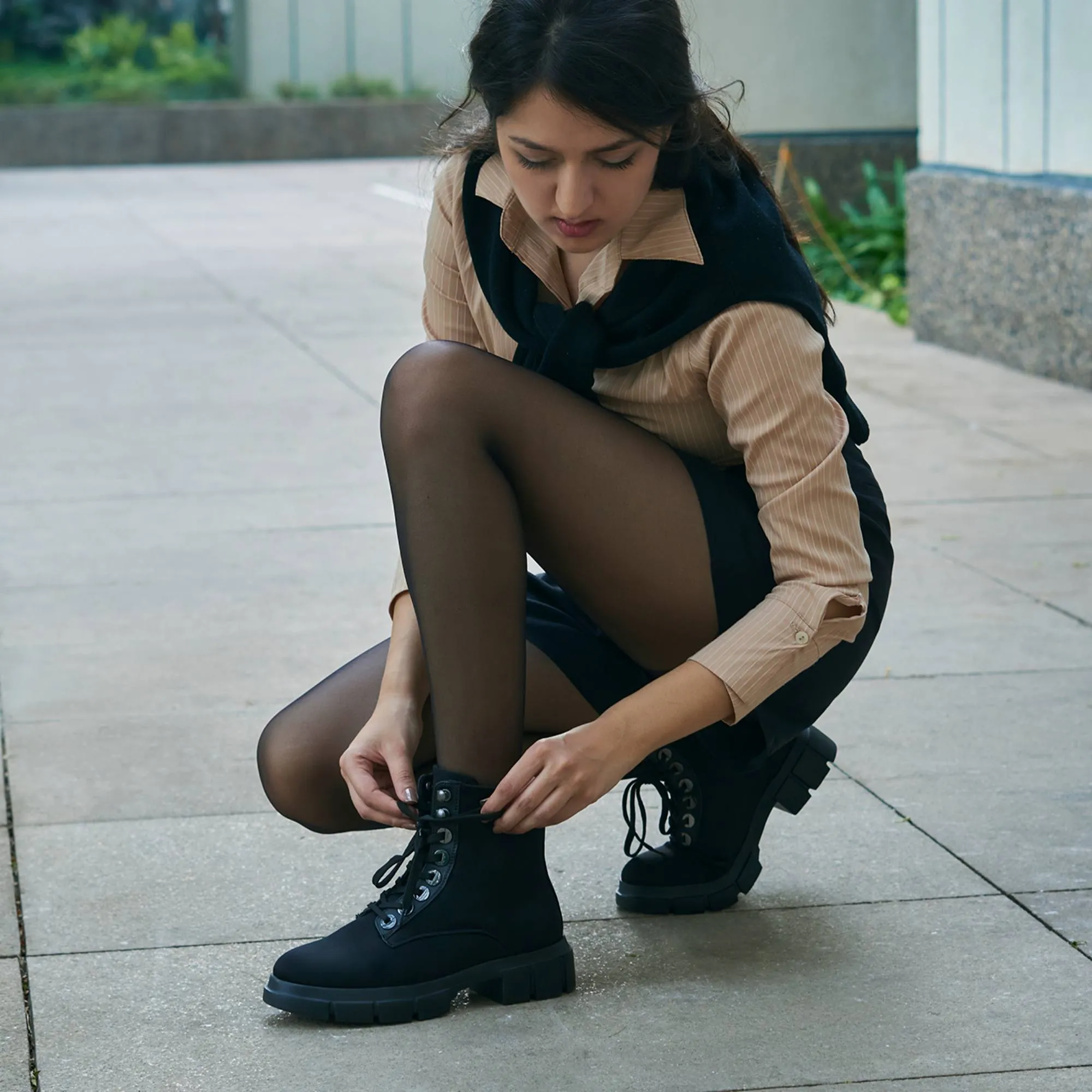 Lycra Combat Boots