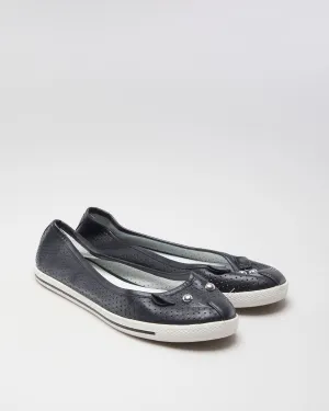 Marc By Marc Jacobs Black Leather Cat Ballet Flats - EUR 36