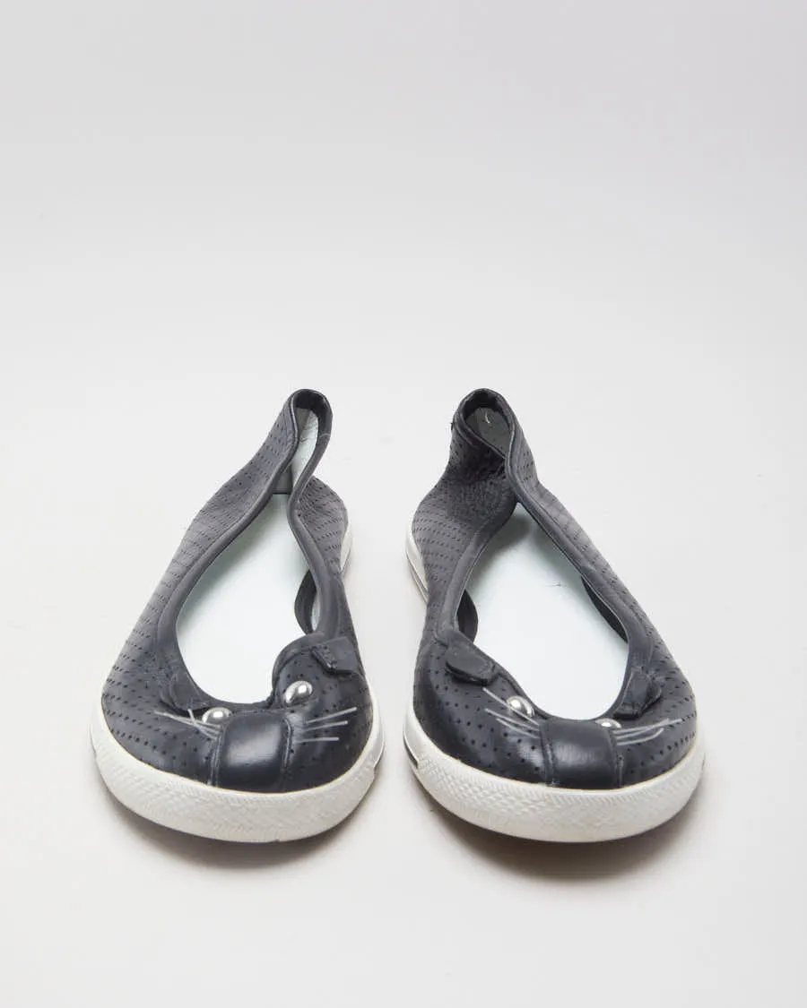 Marc By Marc Jacobs Black Leather Cat Ballet Flats - EUR 36